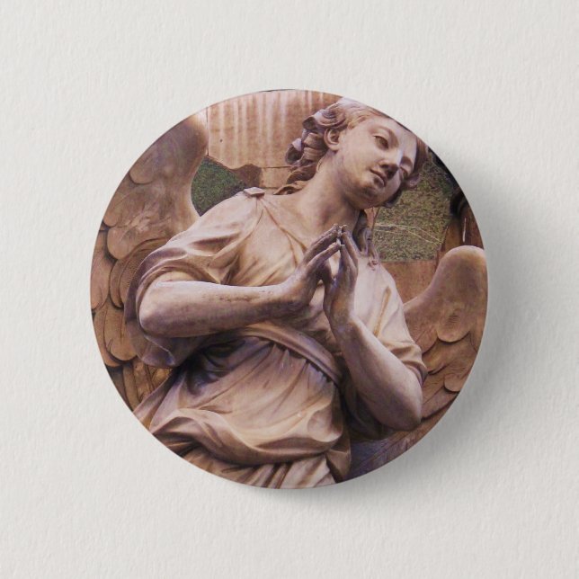 Peaceful Renaissance Angel Button (Front)
