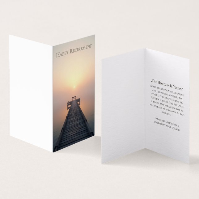 Peaceful Retirement Greeting Design (Inside and Outside)