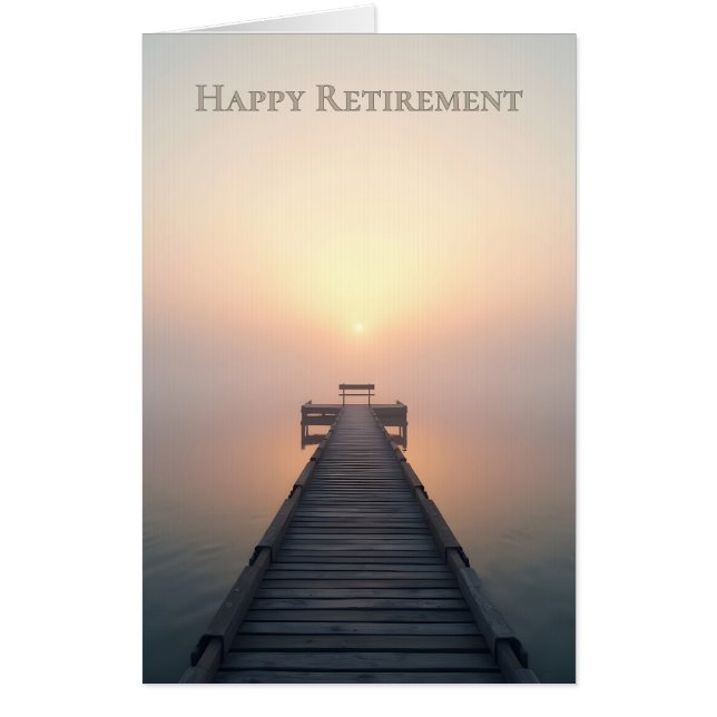 Peaceful Retirement Greeting Design Card (Front)