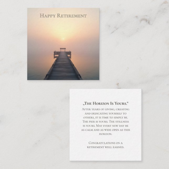 Peaceful Retirement Greeting Design Note Card (Front/Back)