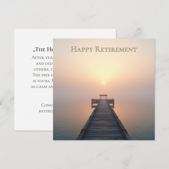 Peaceful Retirement Greeting Design Note Card (Front/Back)