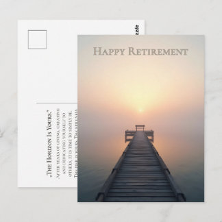 Peaceful Retirement Greeting Design Postcard