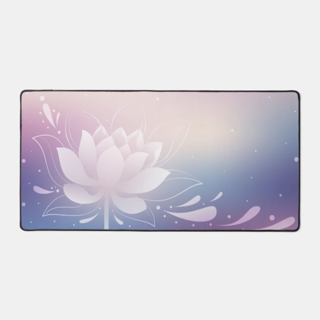 Peaceful Rhythm with Lotus Desk Mat (Front)