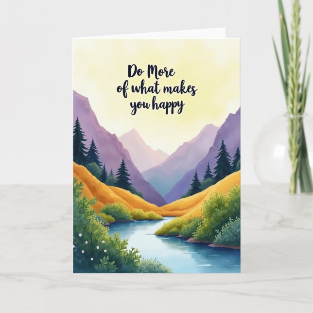 Peaceful River Birthday Card (Front)