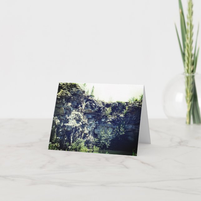 Peaceful Rock Quarry Nature Blank Note Card (Front)