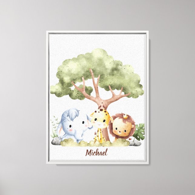 Peaceful Savannah Slumber Canvas Print (Front)