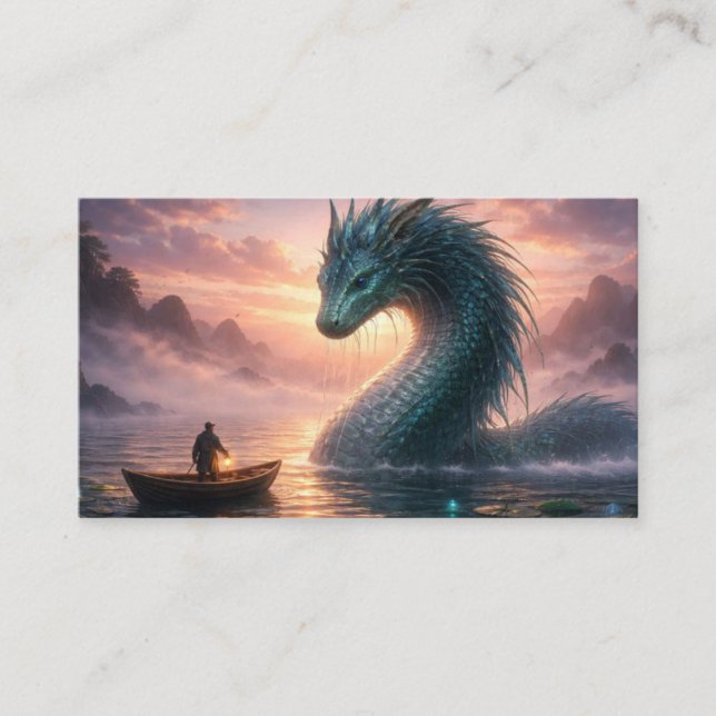 Peaceful Sea Creature Fantasy Business Card (Front)
