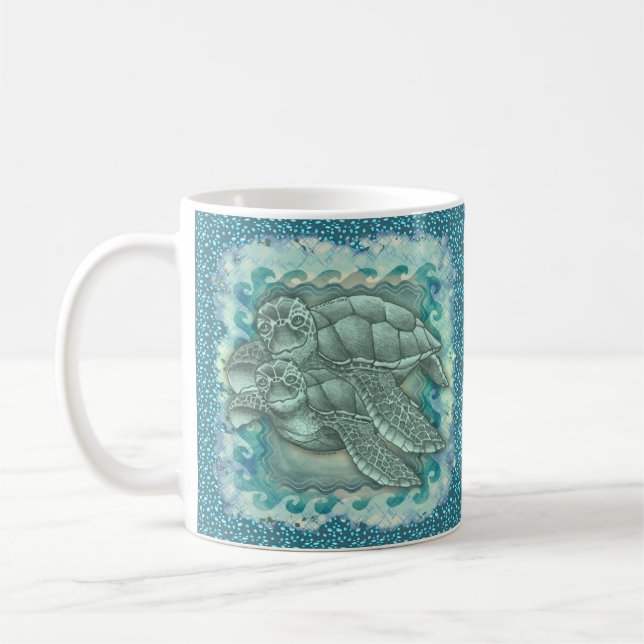 Peaceful Sea Turtles  mug (Left)