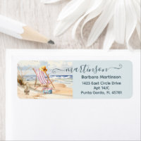 Peaceful Seascape Beach Ocean Return Address 
