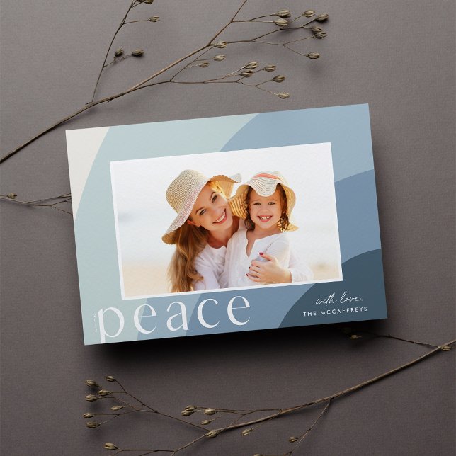 Peaceful Shades | Modern Horizontal Photo Holiday Card (Creator Uploaded)