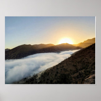Peaceful Sheep Grazing at Sunset Poster - Moroccan
