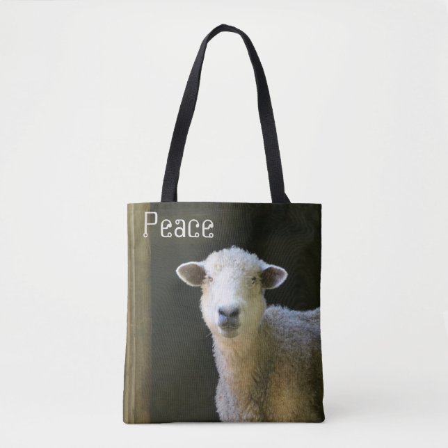 Peaceful Sheep Tote Bag (Front)