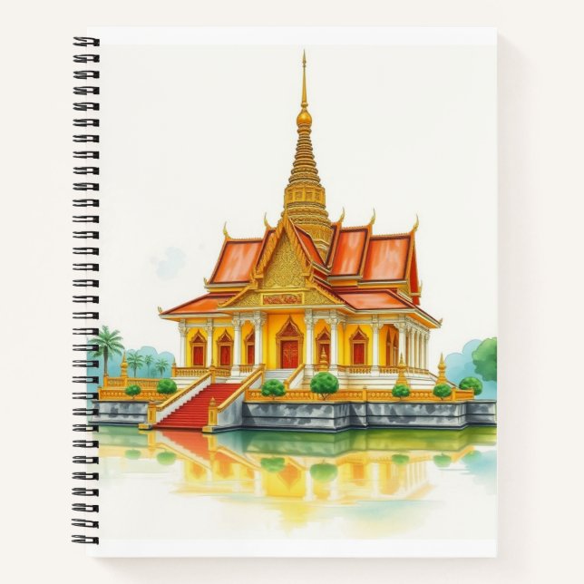 Peaceful Siam Temple with Notbook Notebook (Front)