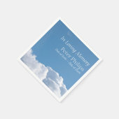 Peaceful Sky and Clouds Funeral Paper Napkins (Corner)