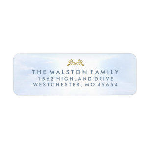 Peaceful Sky Matching Sympathy Family Address Label