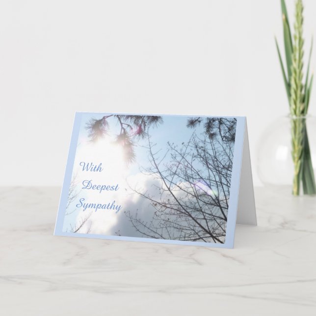 Peaceful Sky Sympathy Greeting Card (Front)