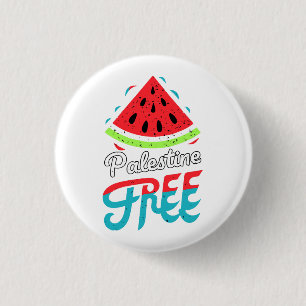 Peaceful Slices Watermelon Free Palestine - Suppor Button