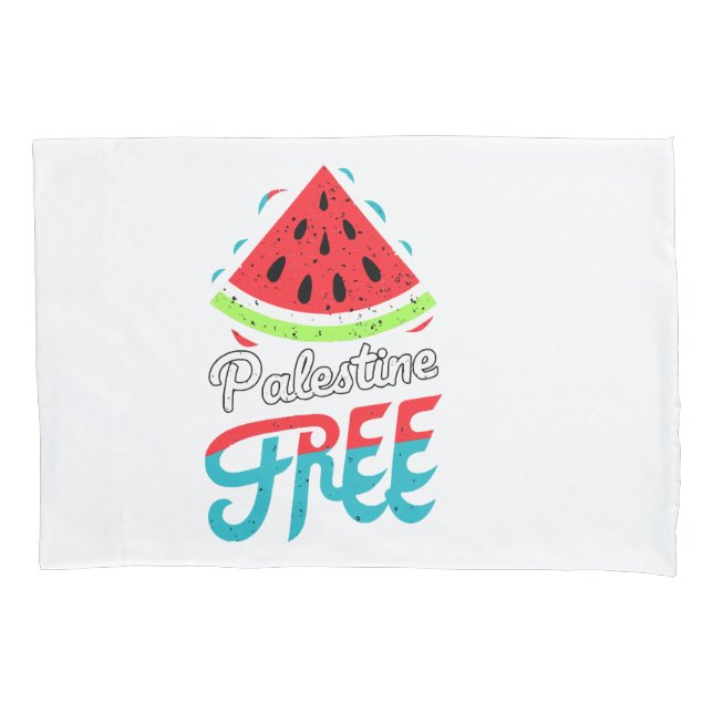 Peaceful Slices Watermelon Free Palestine - Suppor Pillow Case (Front)