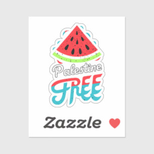 Peaceful Slices Watermelon Free Palestine - Suppor Sticker