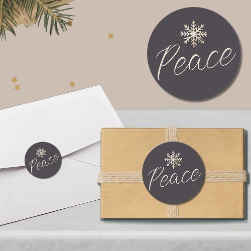 Peaceful Snowflake Holiday Sticker