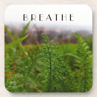 Peaceful Spring Green Meadow Botanical Custom Beverage Coaster