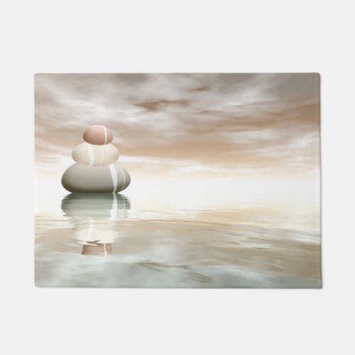 Peaceful stones _ 3D render Doormat