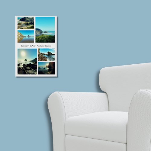 Peaceful Summer Beach Photo Collage Poster
