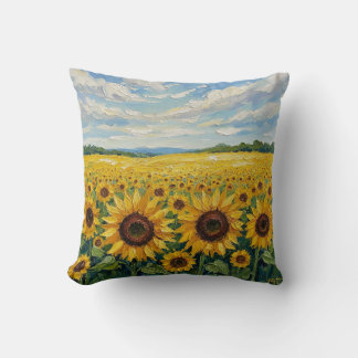Peaceful sunflowers bsg throw pillow