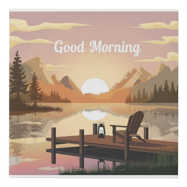 "Peaceful Sunrise" Faux Canvas Print (Front)
