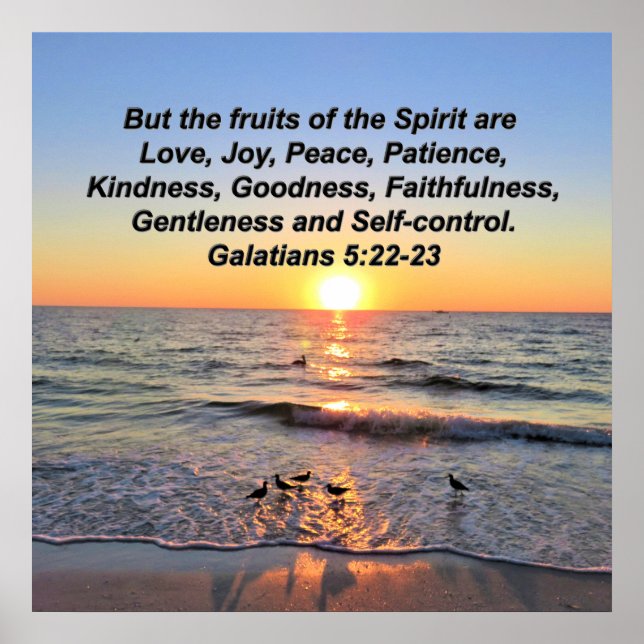 PEACEFUL SUNRISE FRUIT OF THE SPIRIT POSTER (Front)