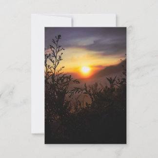 Peaceful sunrise thank you card