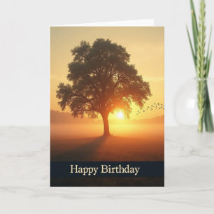 Peaceful Sunrise Tree Card