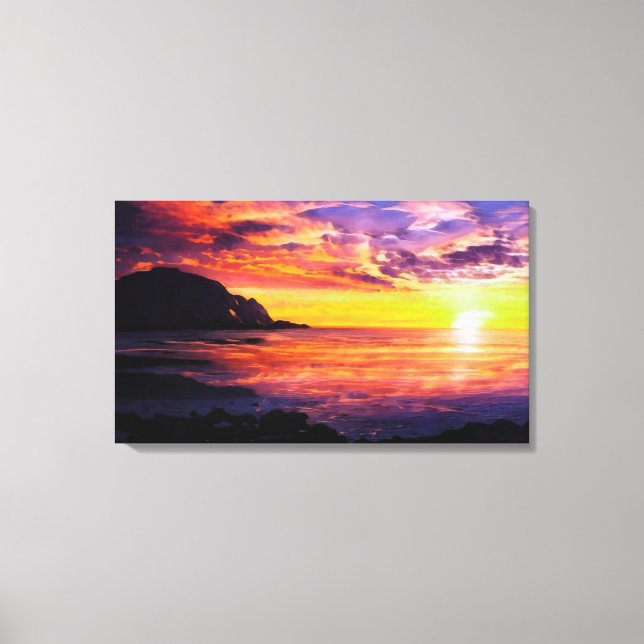 Peaceful Sunset by the Sea Canvas Print (Front)