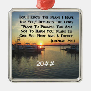 PEACEFUL SUNSET ON THE LAKE METAL ORNAMENT