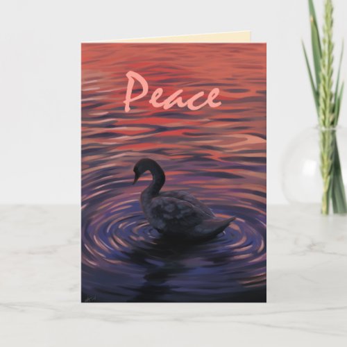 Peaceful Swan Holiday Card