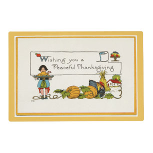 Peaceful Thankgiving Laminated Placemat