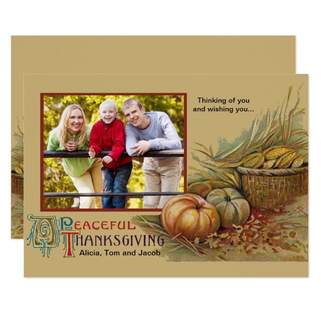 Peaceful Thanksgiving Photo Card