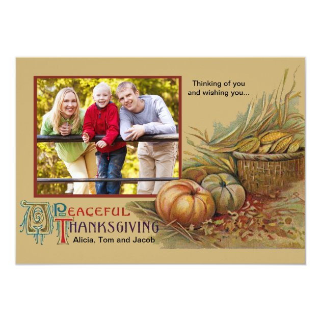 Peaceful Thanksgiving Photo Card