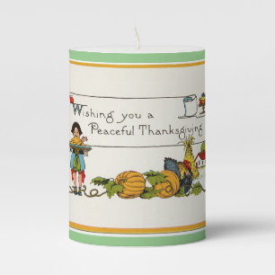 Peaceful Thanksgiving Pillar Candle