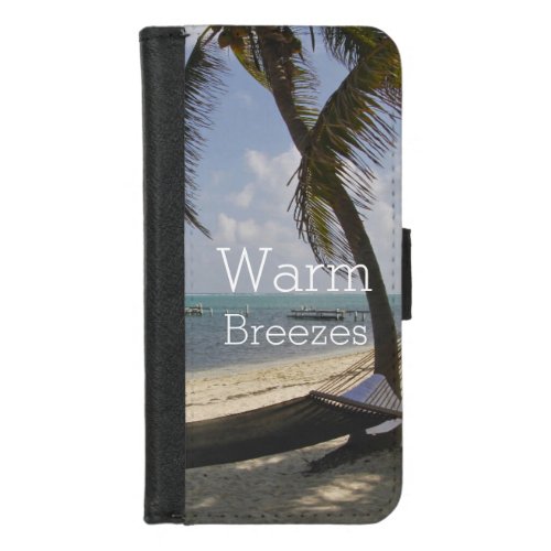 Peaceful Tropical Beach iPhone 87 Wallet Case