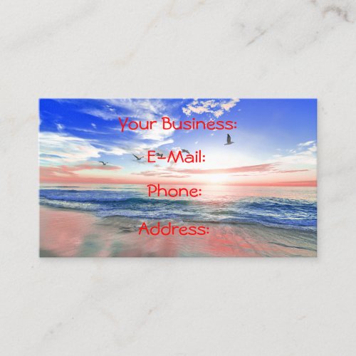 Peaceful Tropical Beach Retreat Business Card