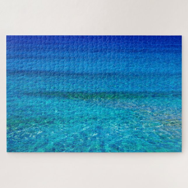 Peaceful Tropical Ocean Beach Sea Water Jigsaw Puzzle (Horizontal)