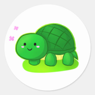 Peaceful Turtle Classic Round Sticker