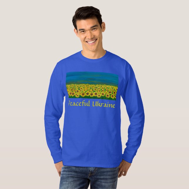 Peaceful Ukraine Men's Long Sleeve T-Shirt (Front Full)