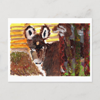 Peaceful Valley donkey postcard