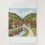 Peaceful Village by the River Jigsaw Puzzle