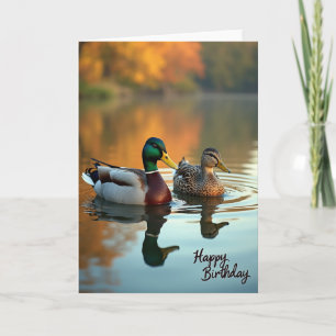 Peaceful Waterfowl Pair Birthday Card
