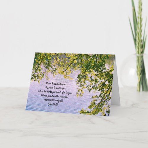 Peaceful Waters Scripture Card John 1427