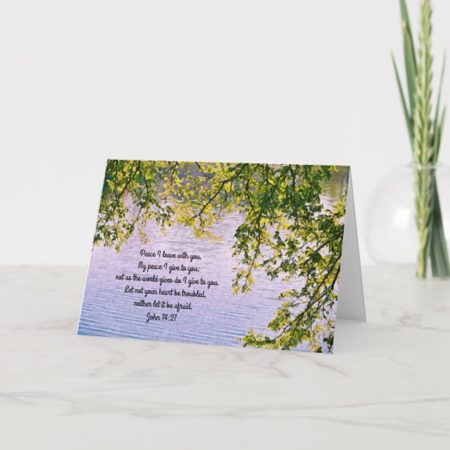 Peaceful Waters Scripture Card John 14:27 (Front)