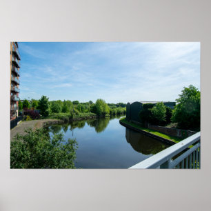 Peaceful Waterside at Wakefield Waterfront Poster